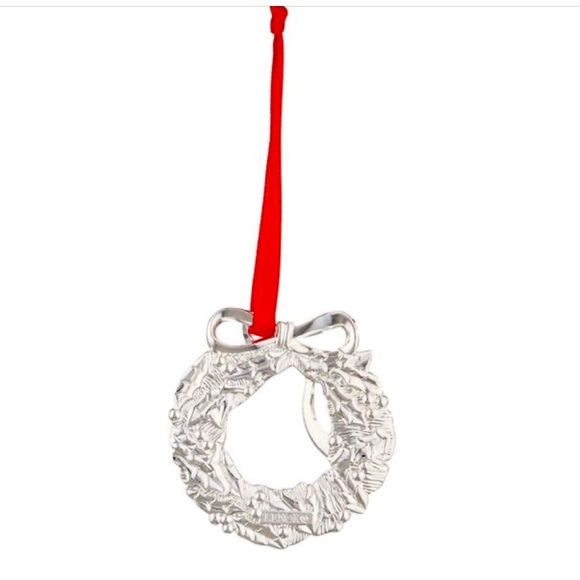 Lenox Silver Jeweled Wreath Ornament - Picture 4 of 4